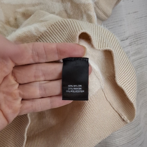 Bailey 44 Beige Floral Crew Neck Sweater - Picture 3 of 6